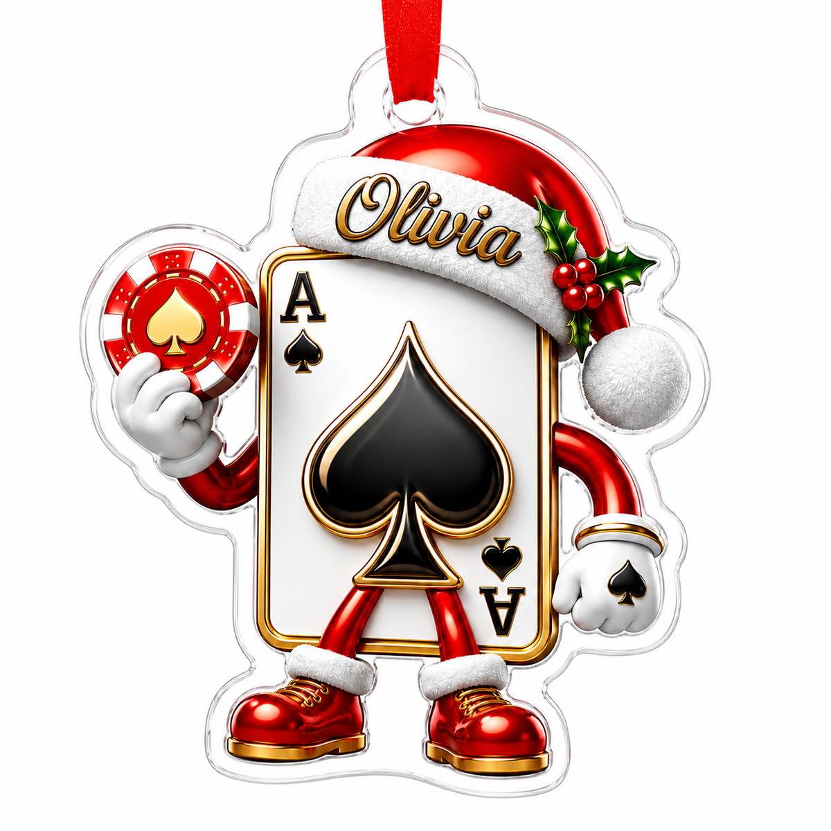 Pocker Custome Name Acrylic Pocker Card