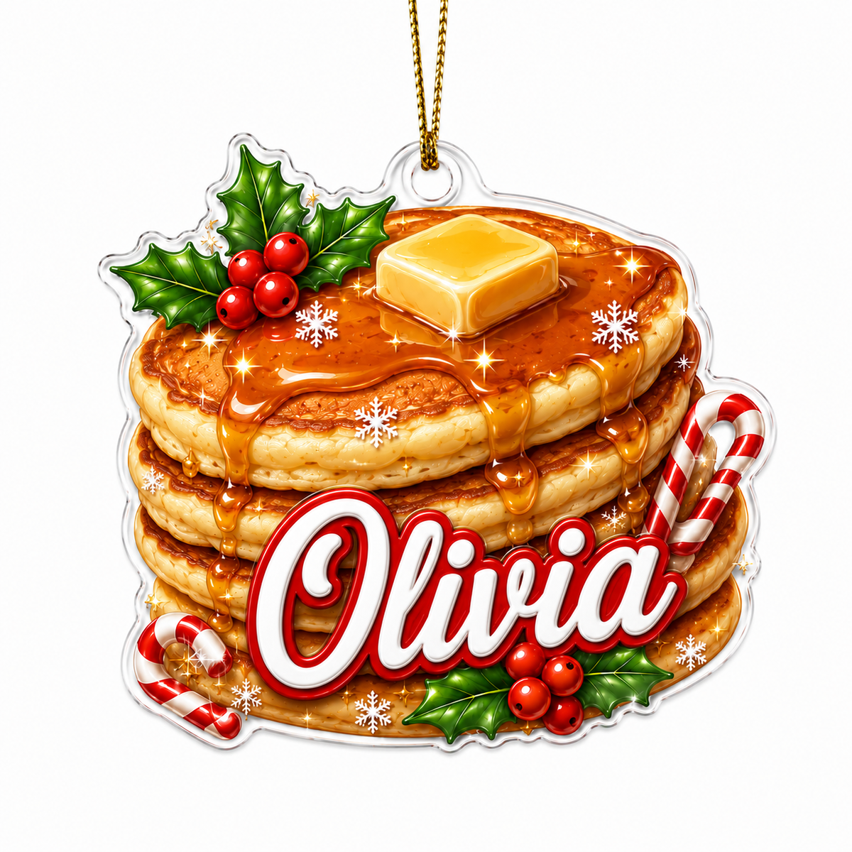 Custom Name Food Acrylic - Pancakes