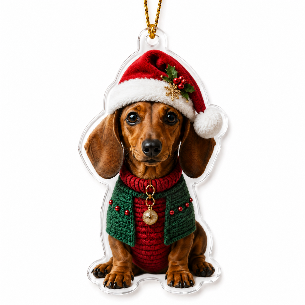 Dog Chrismast With Noel Sweater Dachshund