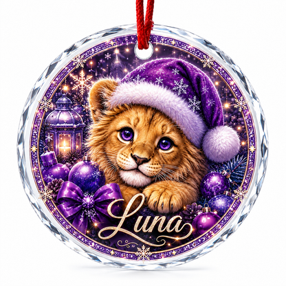 Purple Animal At Christmas Lion