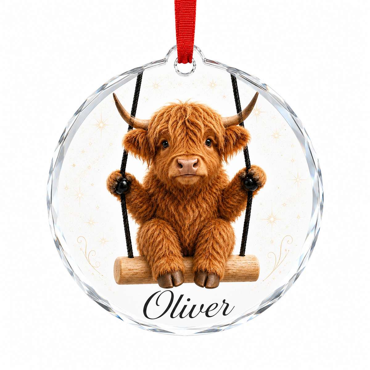Animal Glass Ornament Highland Cow