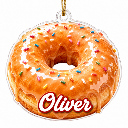 Breakfast Custom Name Glazed Donut Acrylic