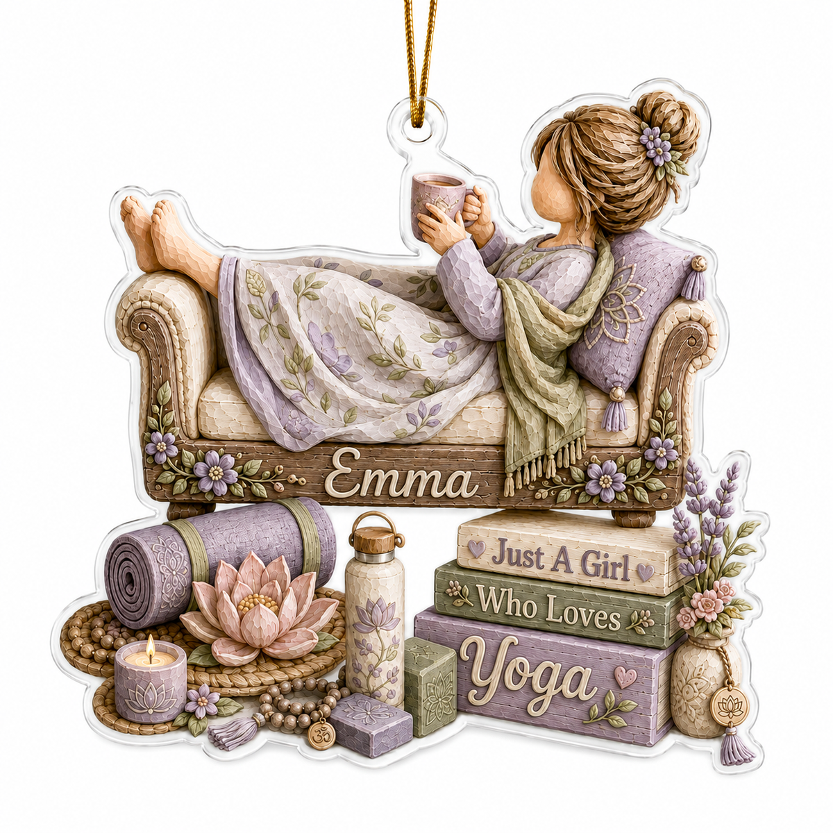 Personalized Just A Girl Hobby Yoga