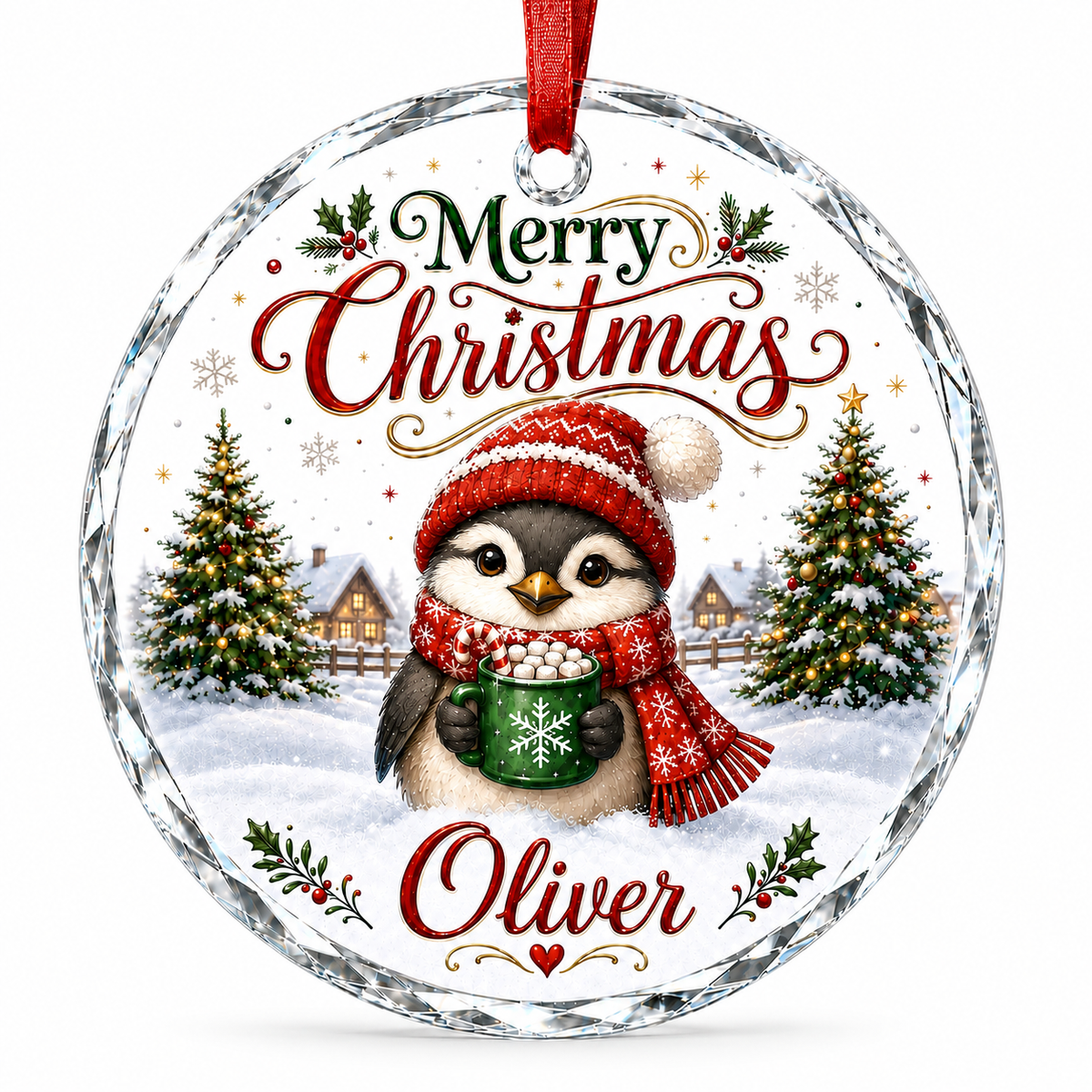 Christmas Glass Animal Bird
