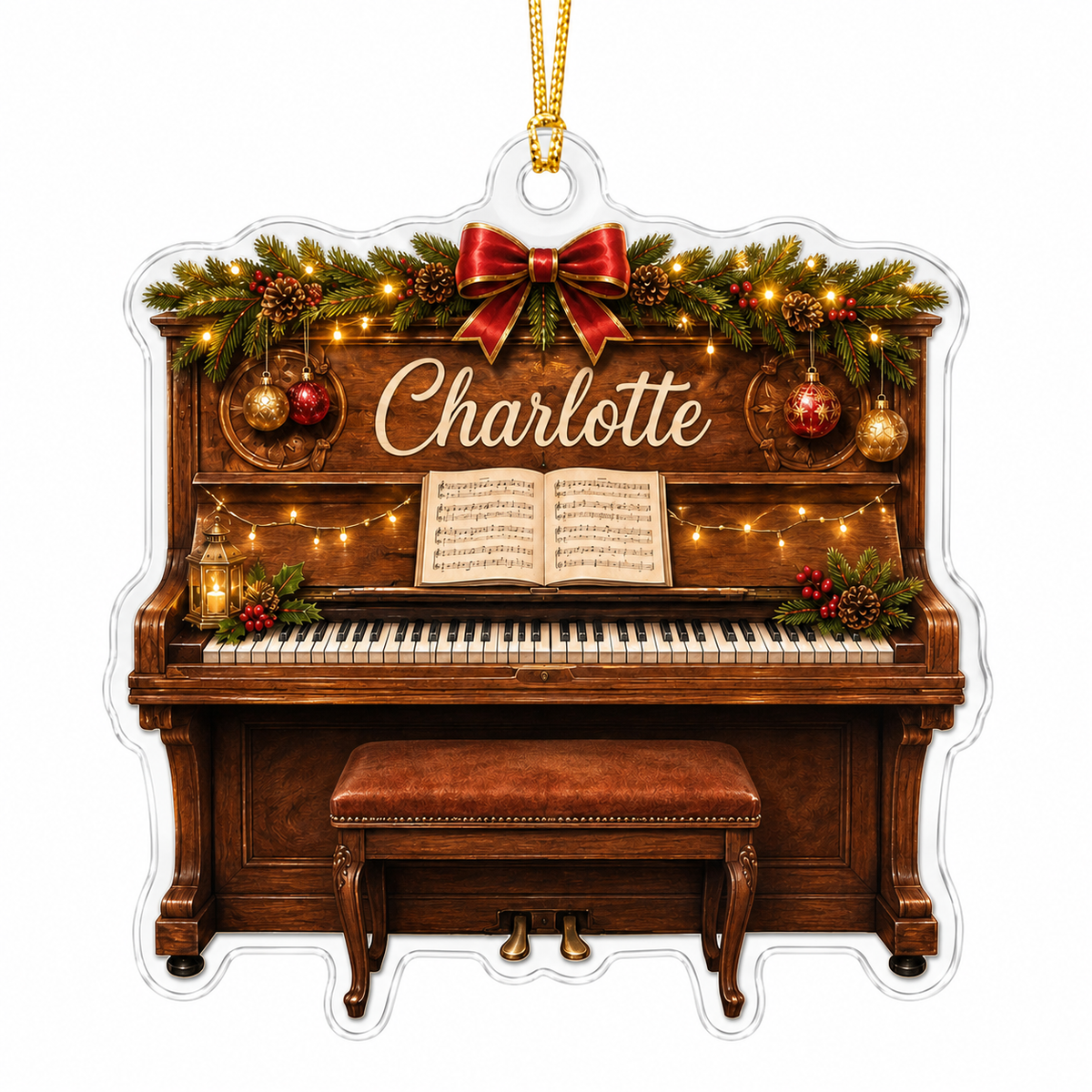 Piano Custome Name Acrylic Style 10