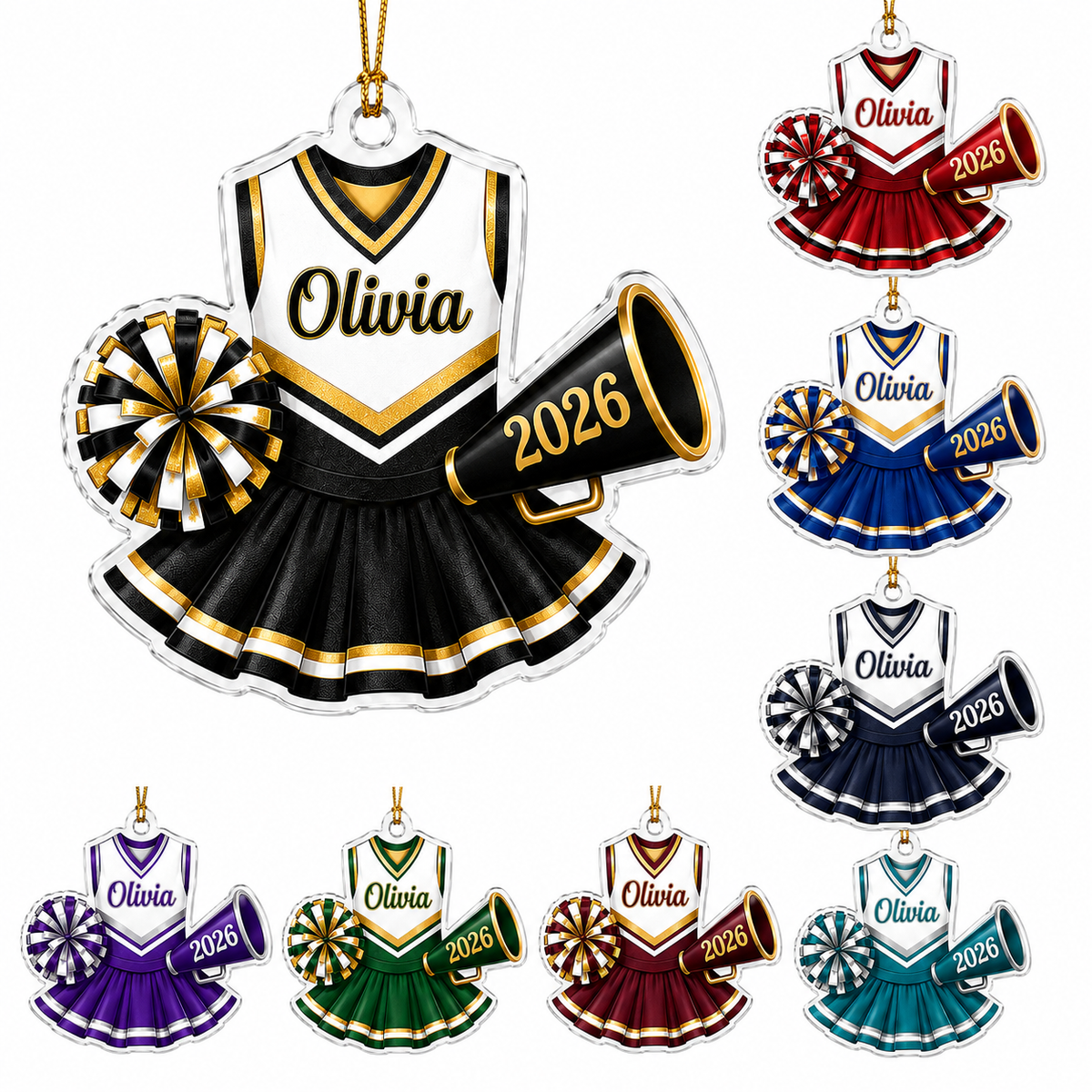 Cheerleading Color Acrylic Style  1