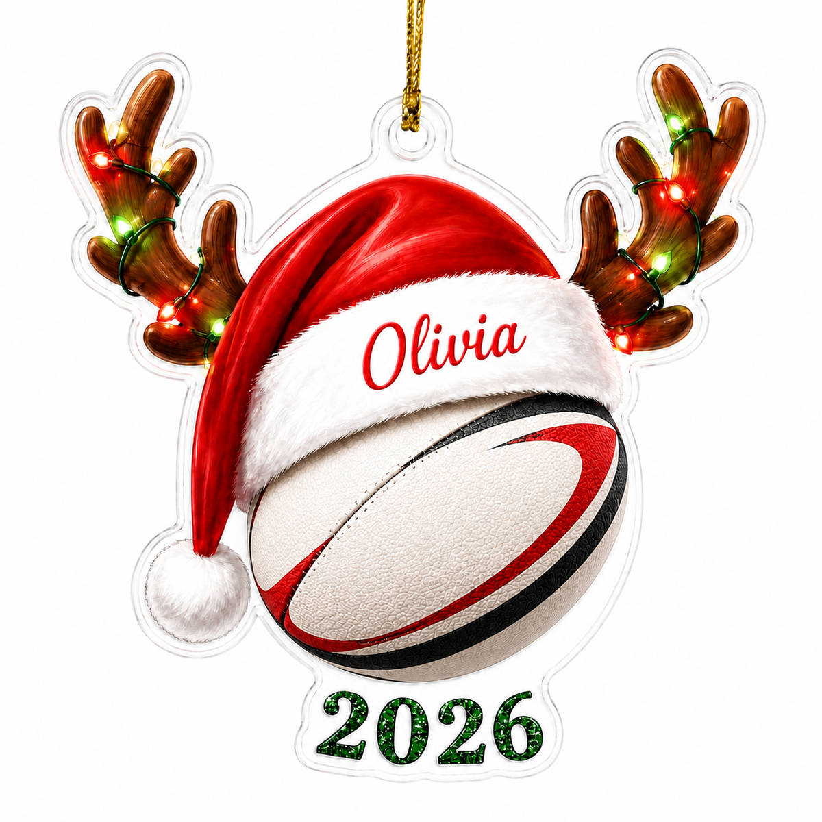 Christmas Sports 2026 Rugby Acrylic