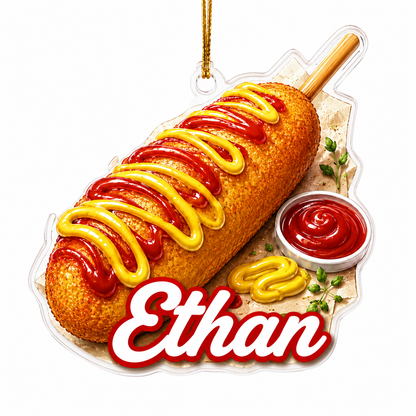 Breakfast Custom Name Corn Dog Acrylic