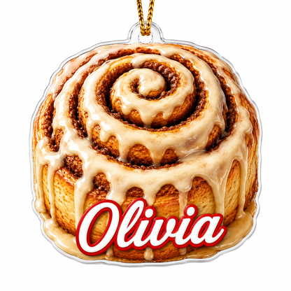Breakfast Custom Name Cinnamon Roll Acrylic