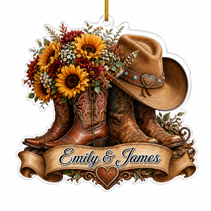 Personalized Boots Cowboy Couple Acrylic