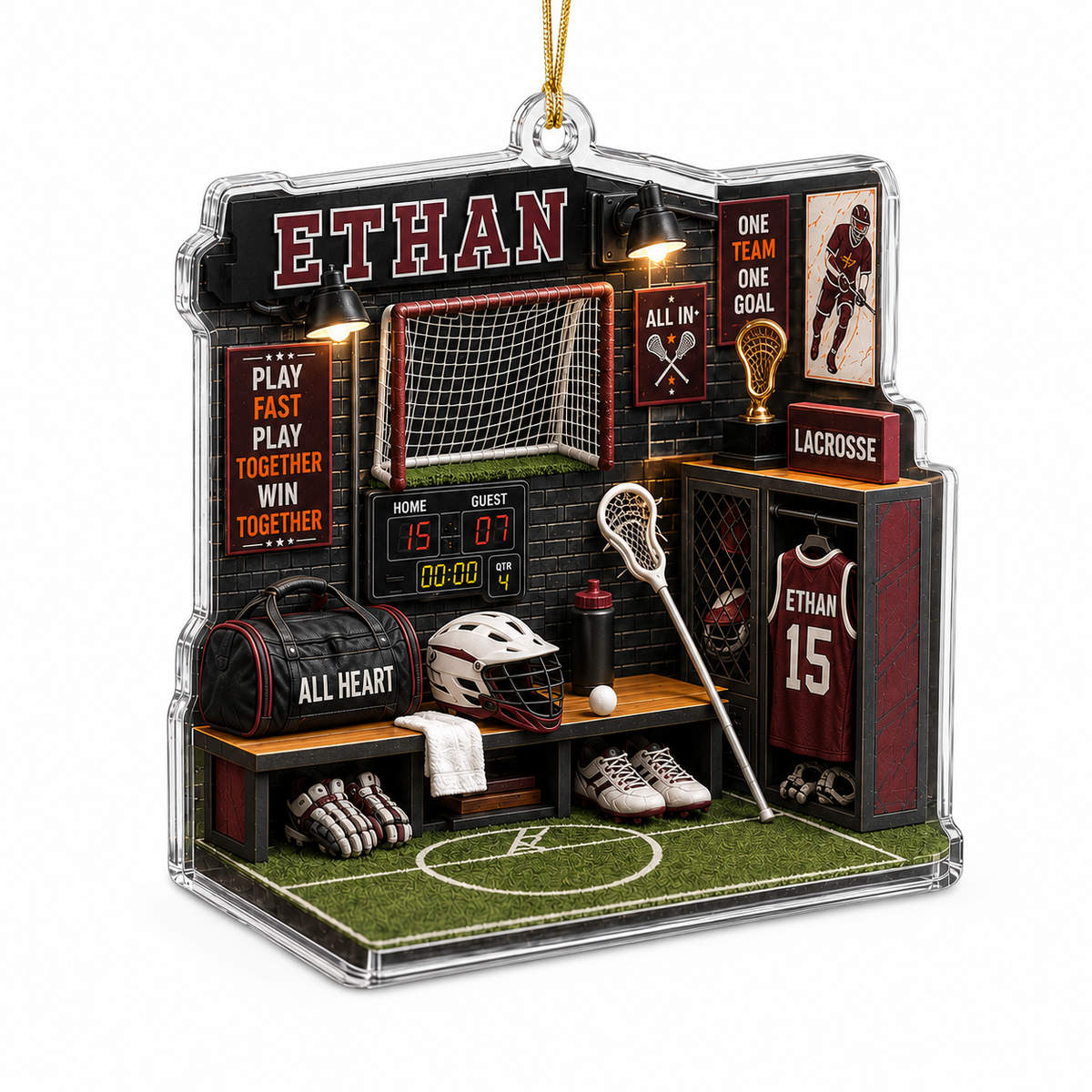 Sport Room Custome Name Acrylic Lacrosse