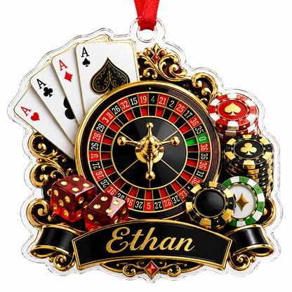 Pocker Custome Name Acrylic Colorful Pocker Machine