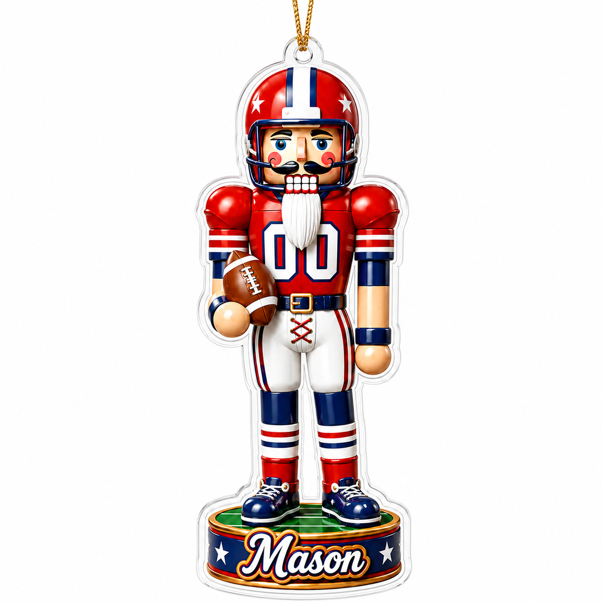 Sports Nutcracker American Football Acrylic