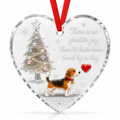 Christmas Glass Dog Beagle