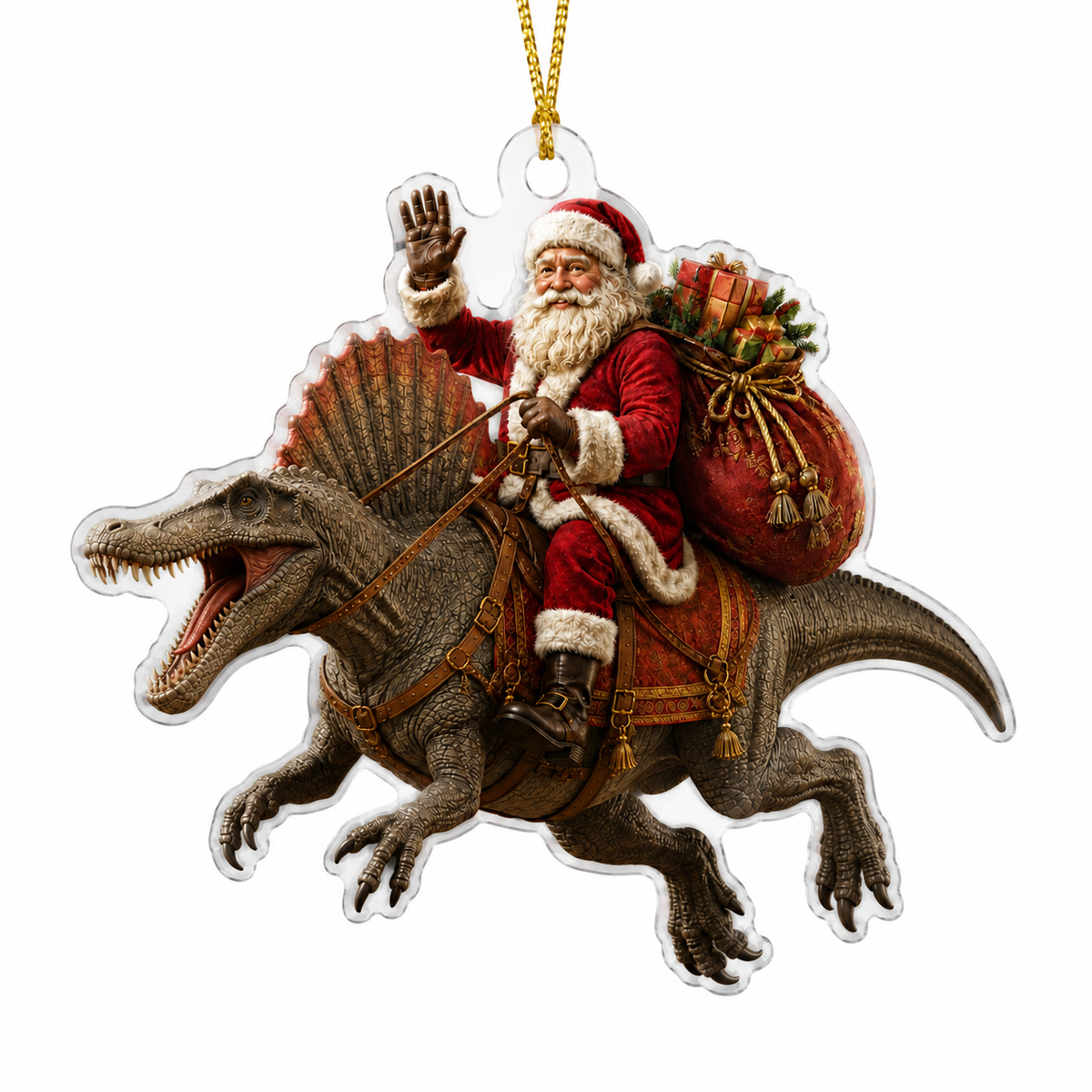 Dinosour With Santa Spinosaurus