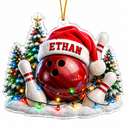 Custom Sports Christmas Acrylic - Bowling