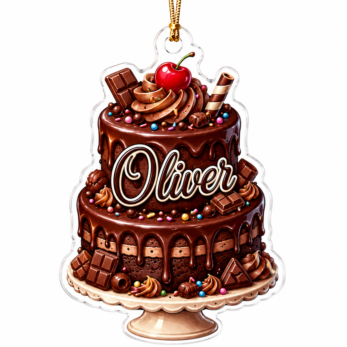 Custom Dessert Chocolate Cake Acrylic