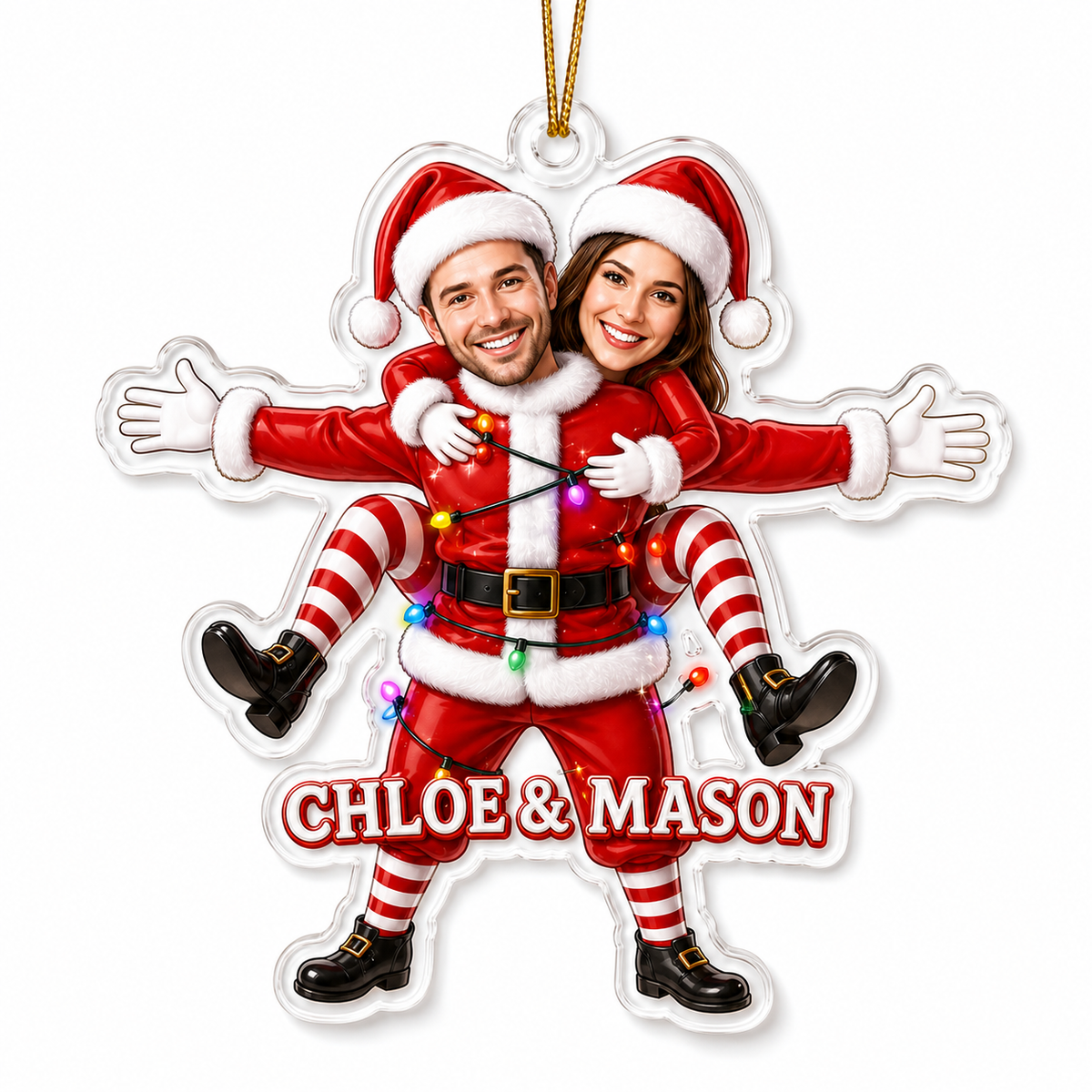 Custom Photo Christmas Santa Couple