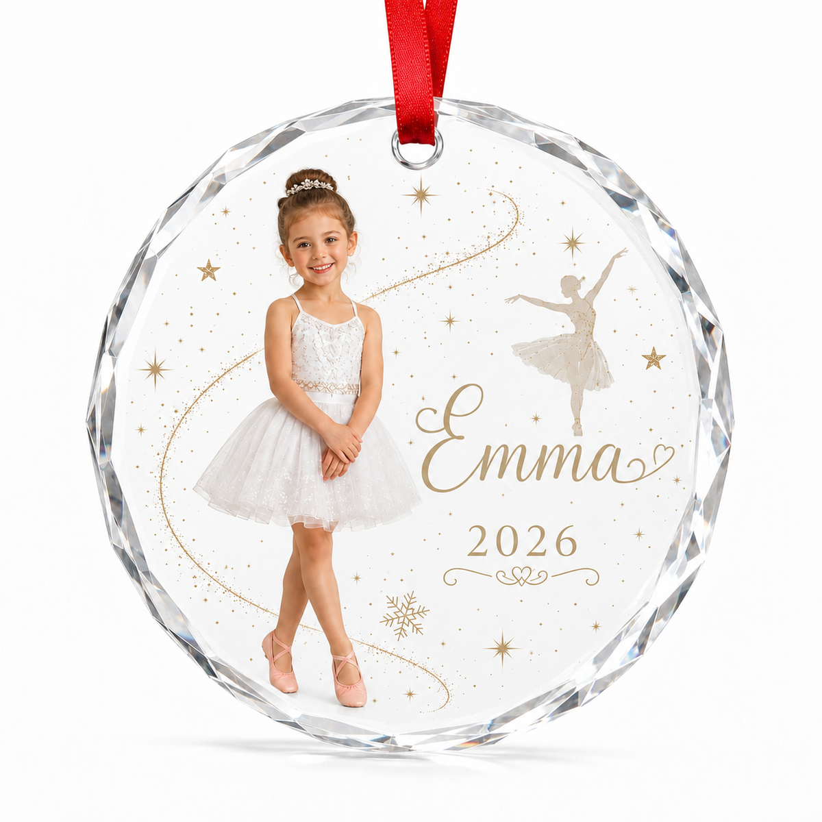 Personalized Dancing Glass Baby Girl Ballerina