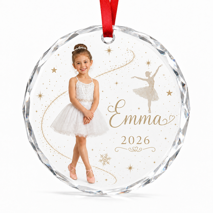 Personalized Dancing Glass Baby Girl Ballerina