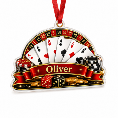 Pocker Custome Name Acrylic Winner