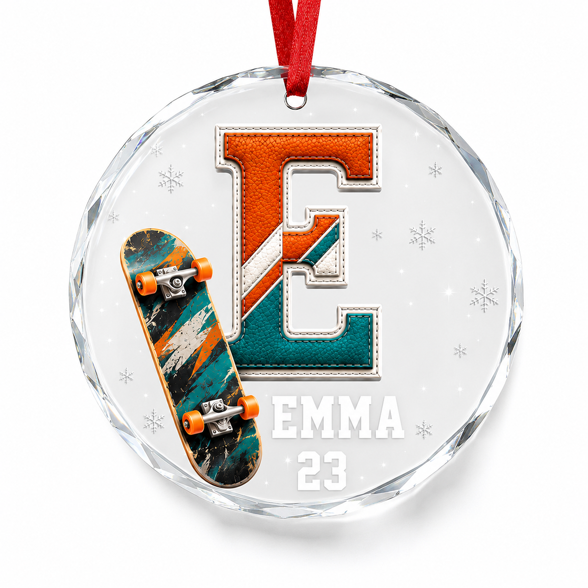Sport Glass Alphabet Name Skateboard