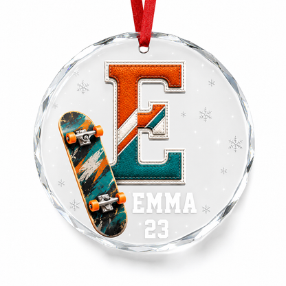 Sport Glass Alphabet Name Skateboard