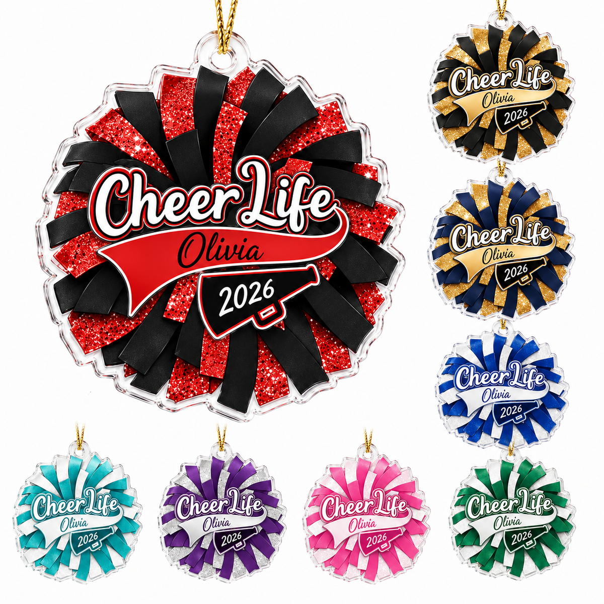 Cheerleading Color Acrylic Style 3