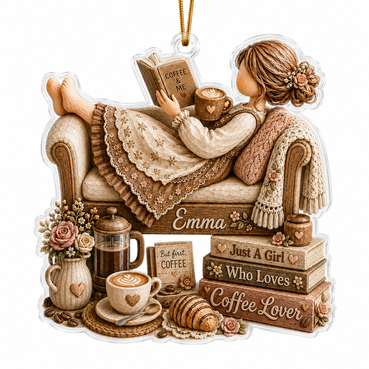 Personalized Just A Girl Hobby Coffee Lover