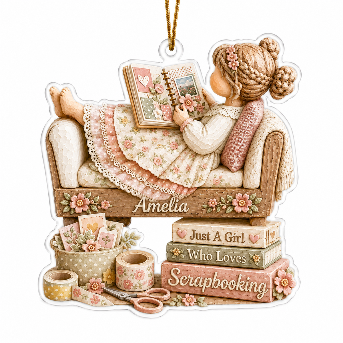 Personalized Just A Girl Hobby Scrapbooking