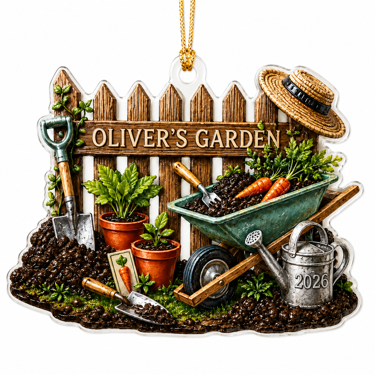 Custom Gardening Wheelbarrow Acrylic