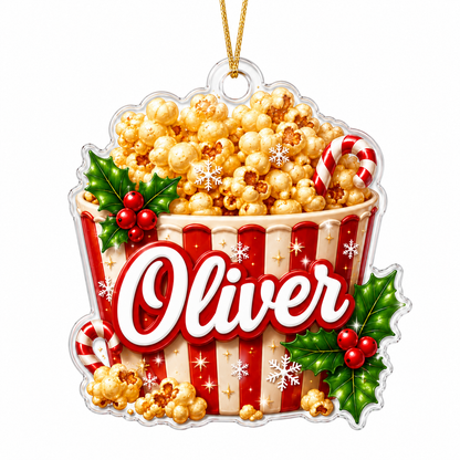Custom Name Food Acrylic - Popcorn