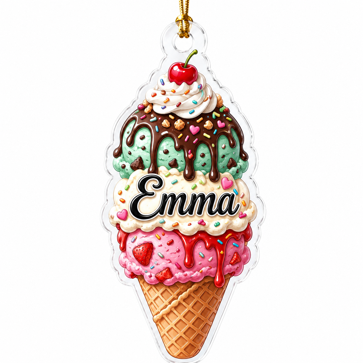 Custom Dessert Ice Cream Cone Acrylic