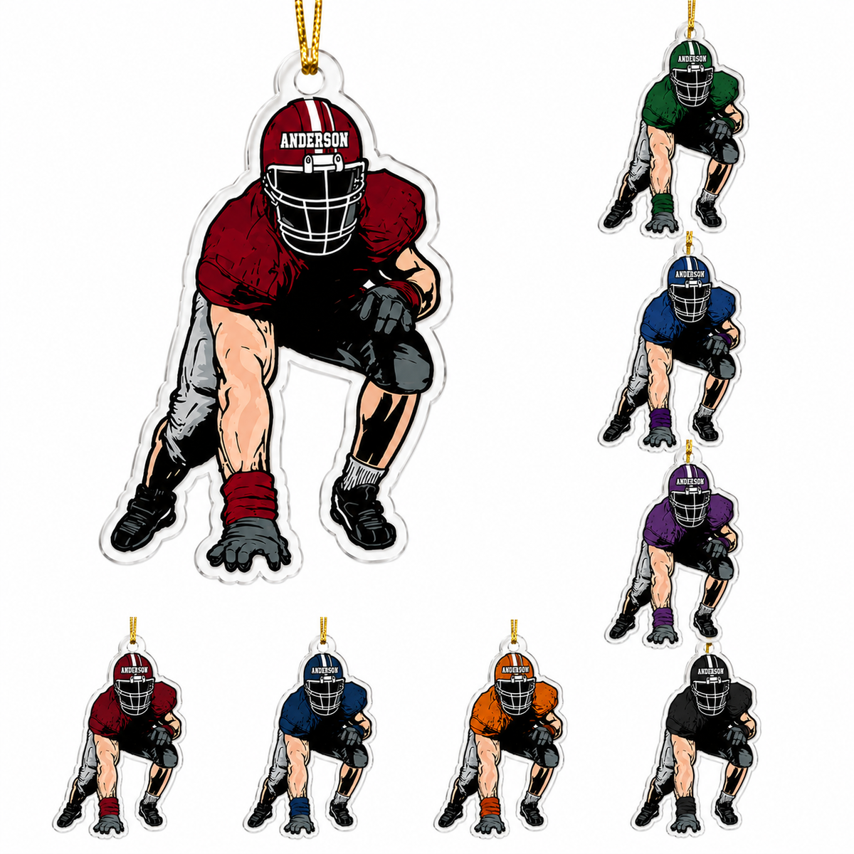 American Football Custome Name Acrylic Style 15