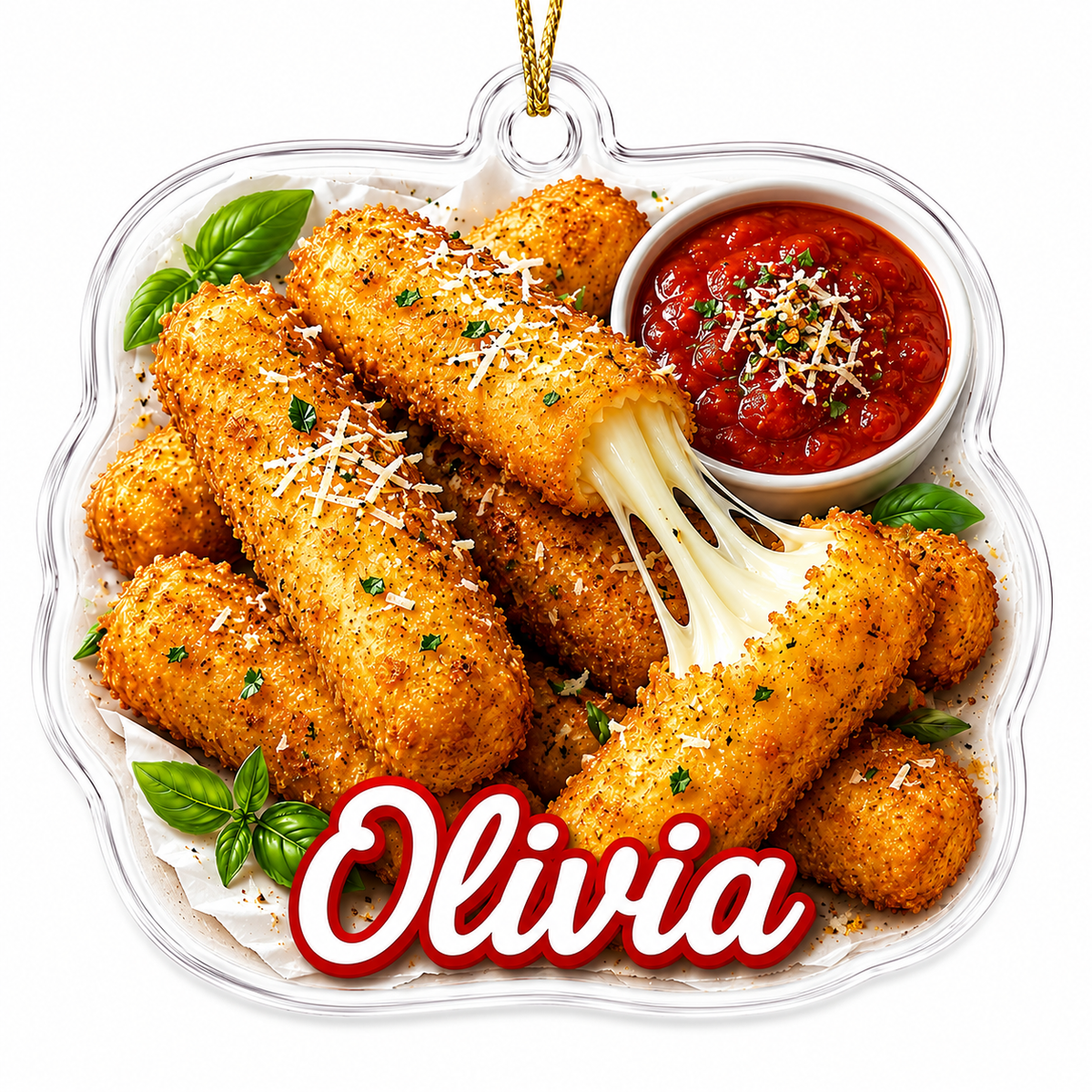 Breakfast Custom Name Mozzarella Sticks Acrylic