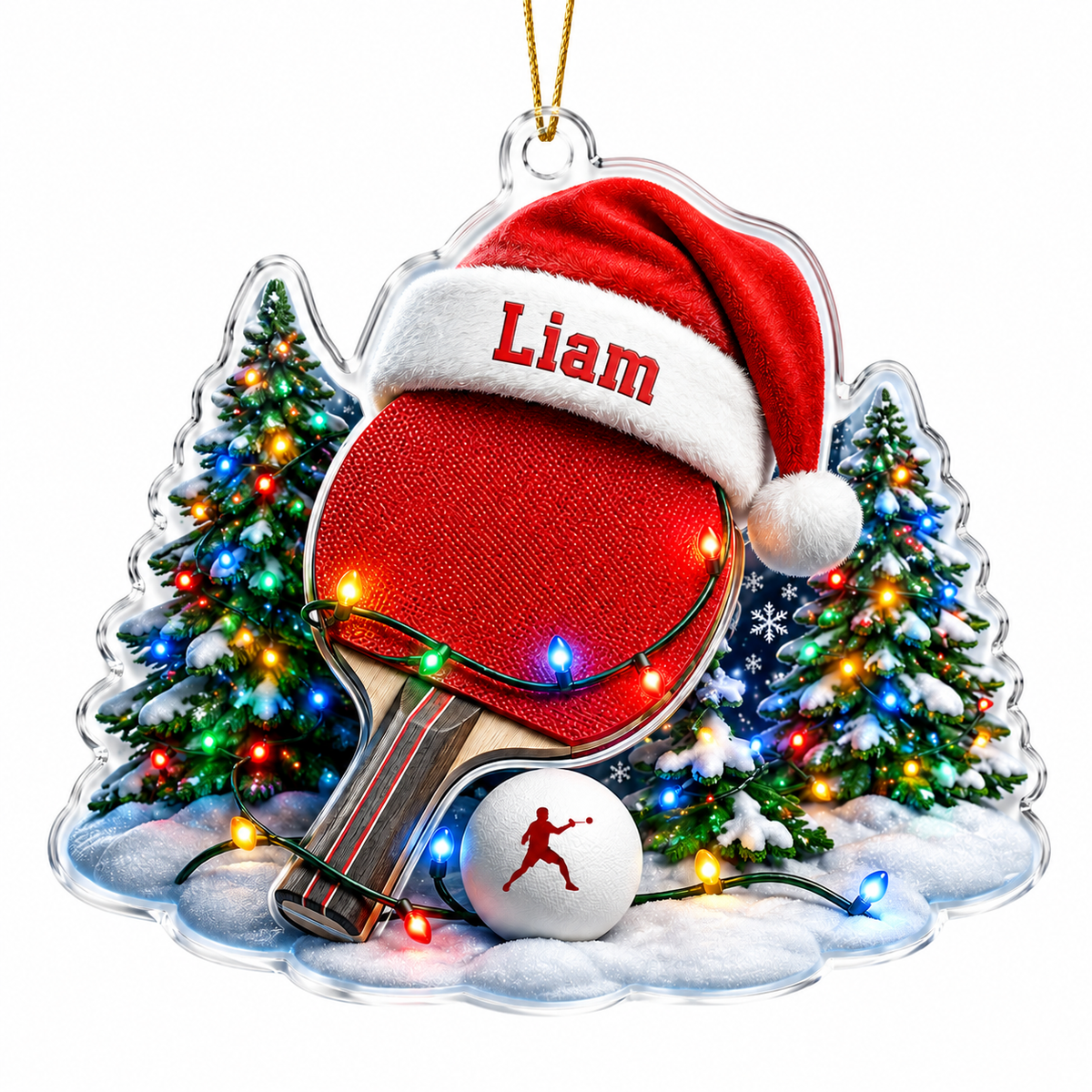 Custom Sports Christmas Acrylic - Table Tennis