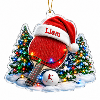 Custom Sports Christmas Acrylic - Table Tennis