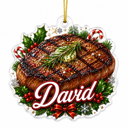 Custom Name Food Acrylic - Grilled Steak