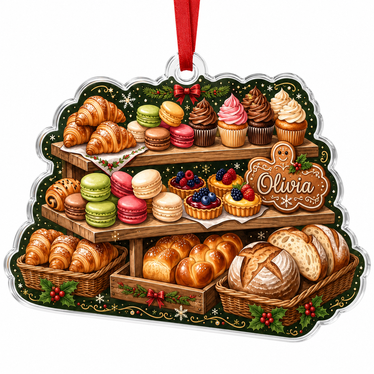 Personalized Kitchen Utensils Acrylic Cake Stand