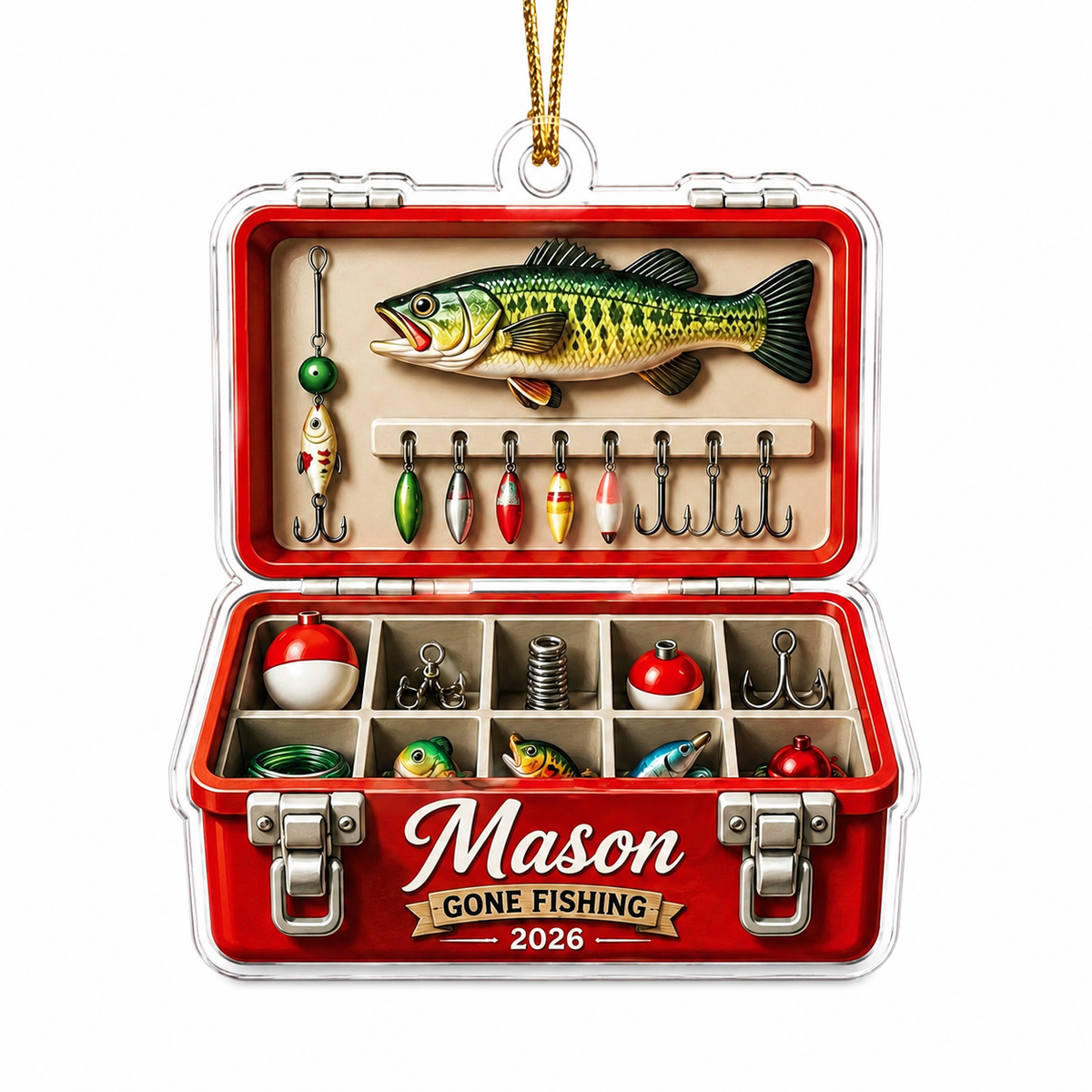 Personalized Fishing Lure Box Acrylic