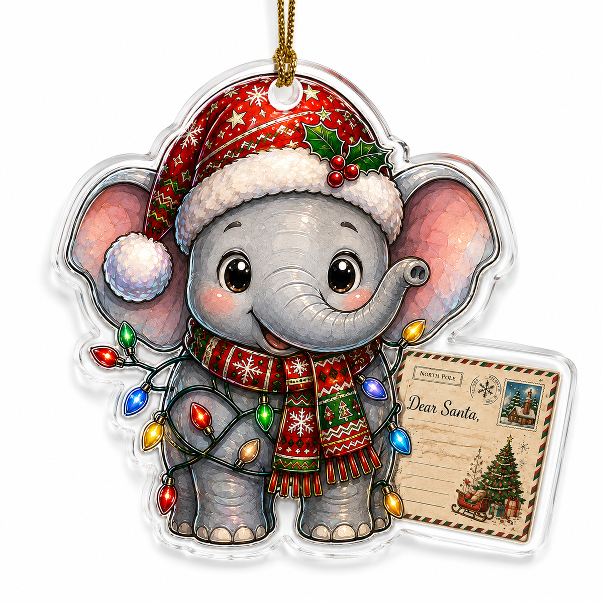 Animal With Christmas Led Elephant