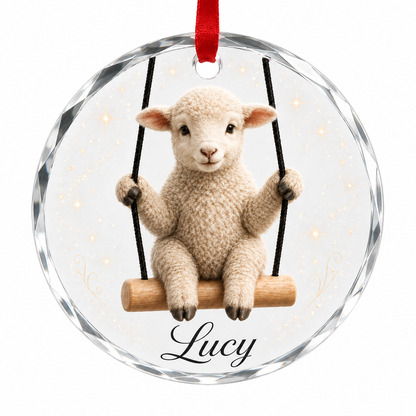 Animal Glass Ornament Sheep