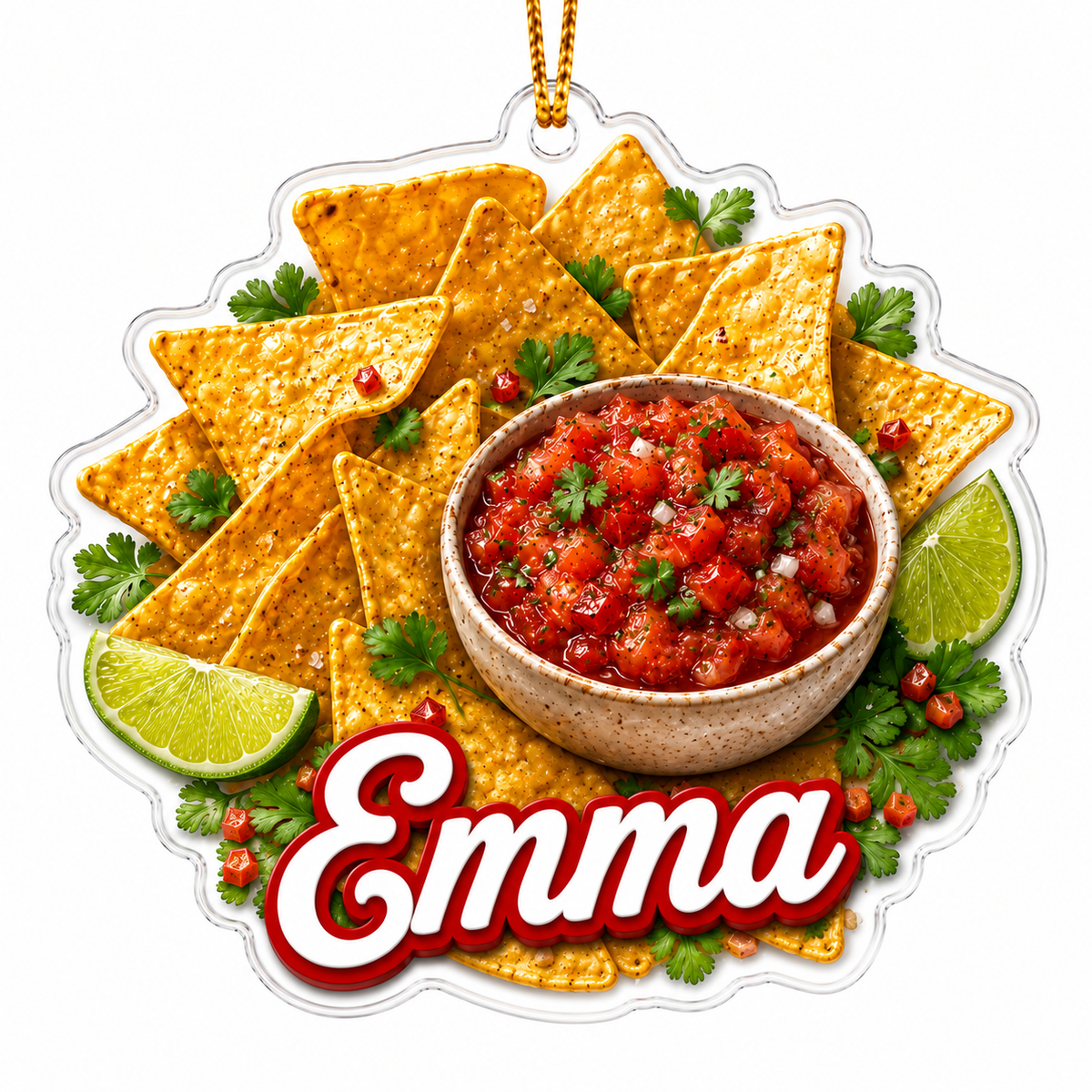 Breakfast Custom Name Tortilla Chips Acrylic