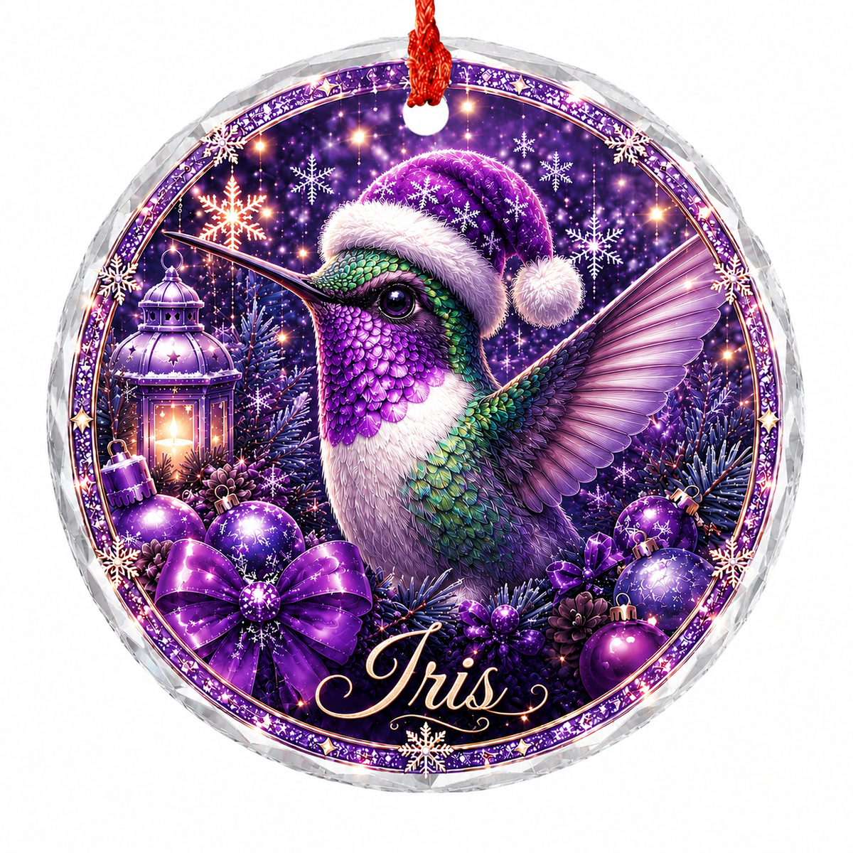 Purple Bird At Christmas Hummingbird