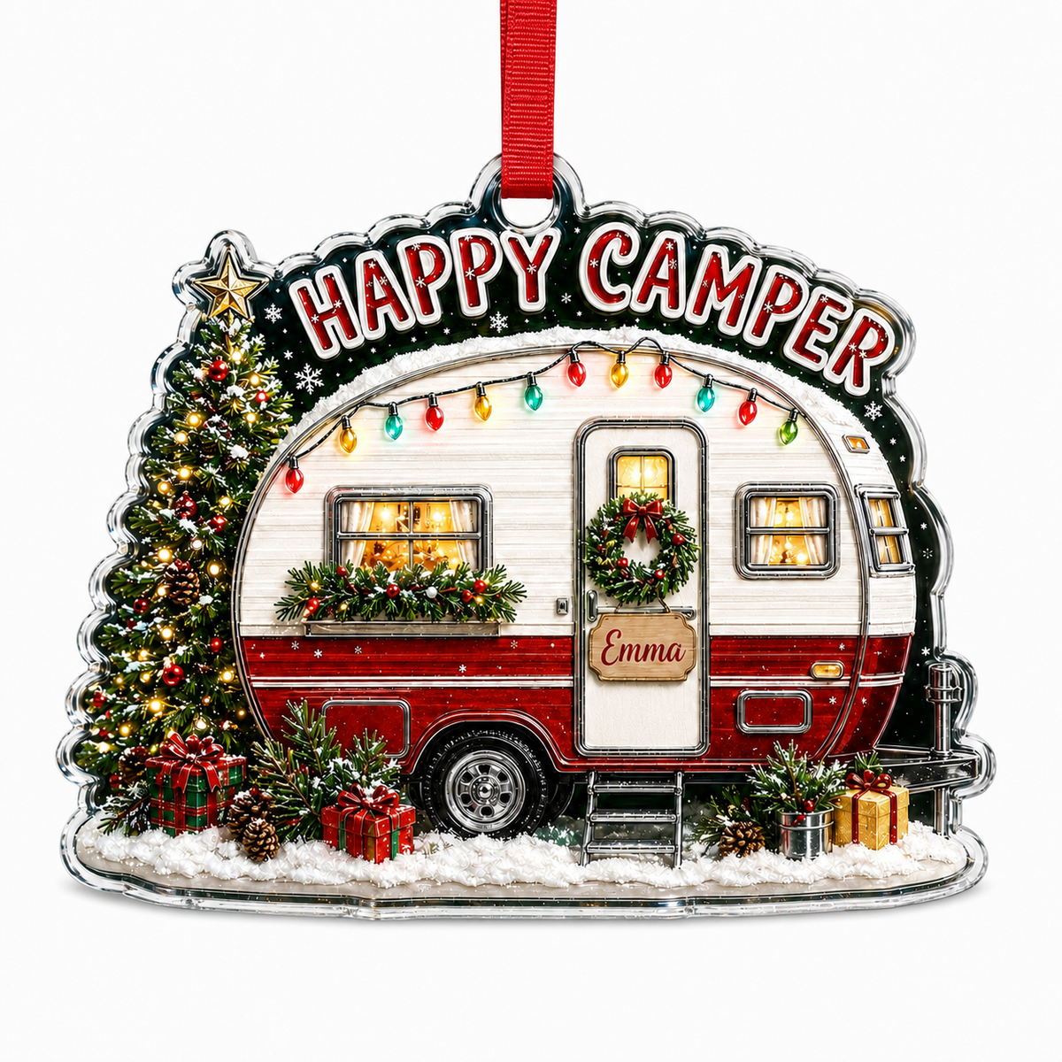 Camping Personalize Acrylic Happy Camper