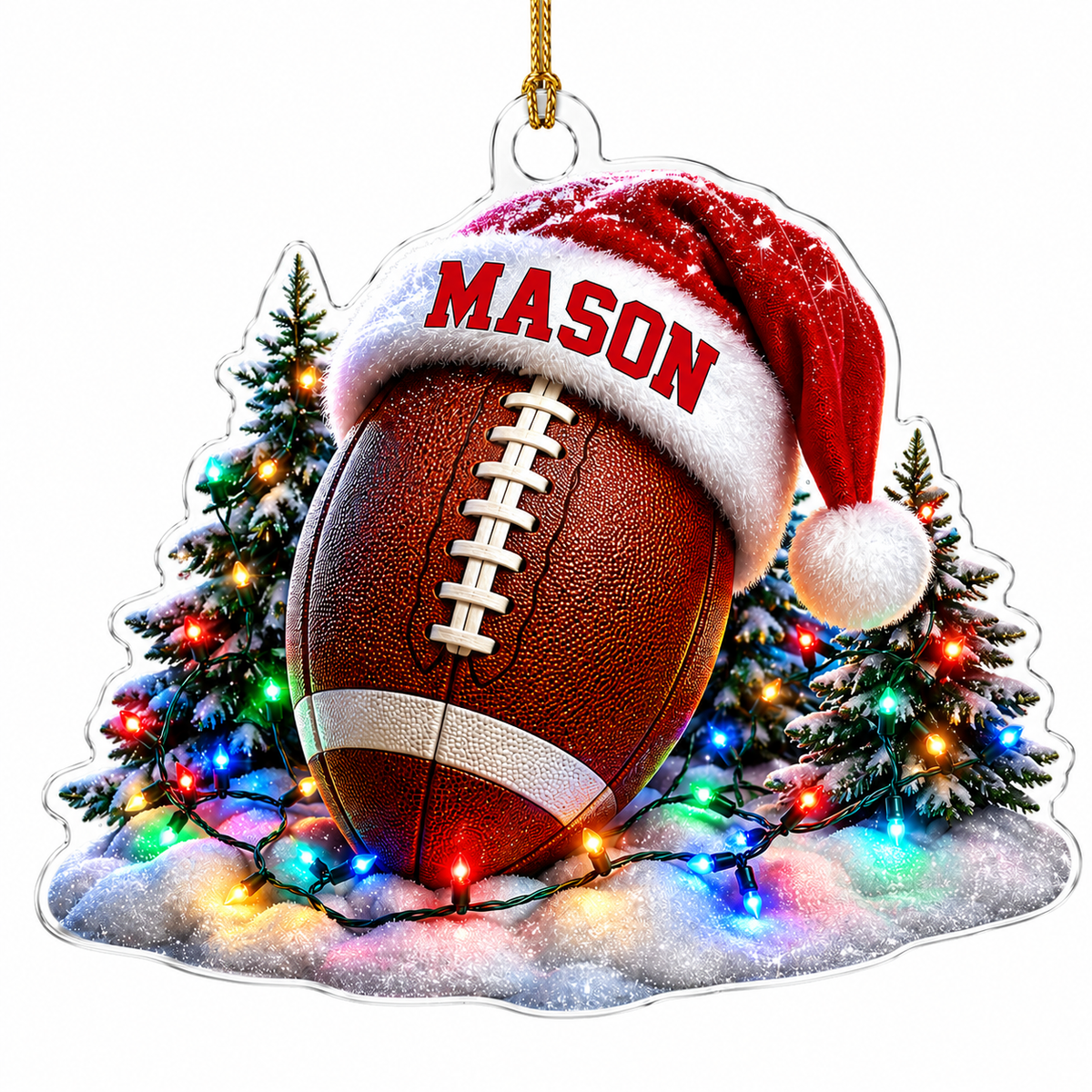 Custom Sports Christmas Acrylic - American Football