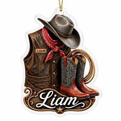 Personalized Boost Cowboy Outfit Acrylic