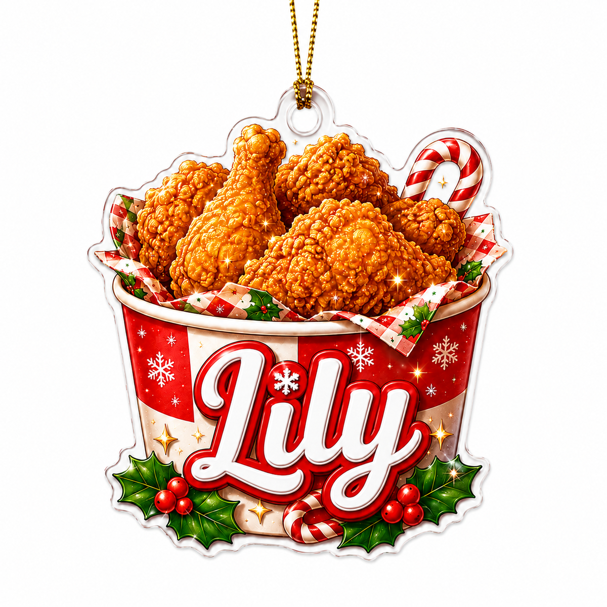 Custom Name Food Acrylic - Fried Chicken