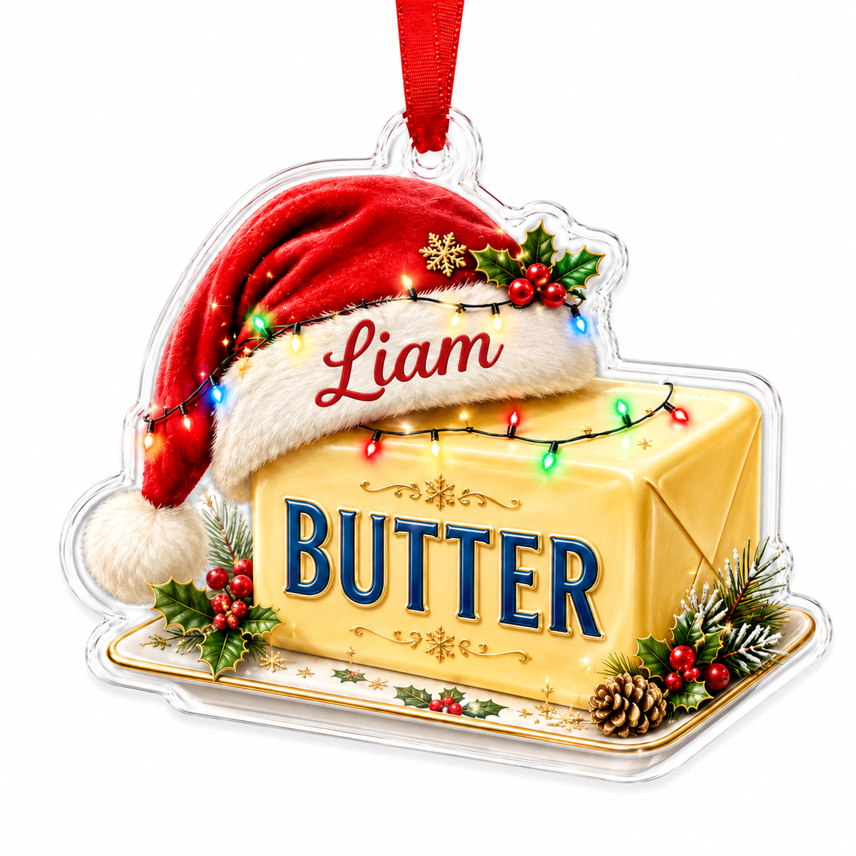 Personalized Kitchen Utensils Acrylic Christmas Butter