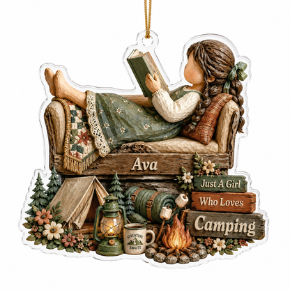 Personalized Just A Girl Hobby Camping